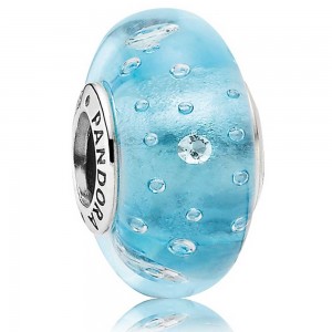 Pandora Beads Murano Glass And Blue Fizzle Charm Jewelry