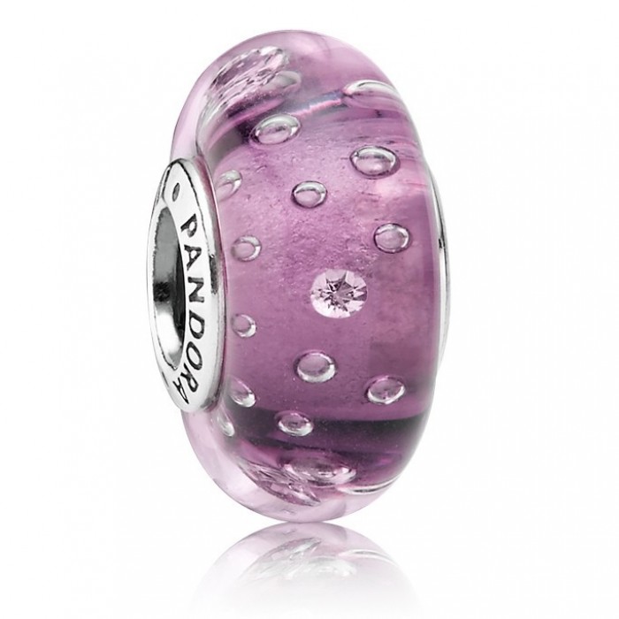 Pandora Beads Murano Glass And Purple Fizzle Charm Jewelry