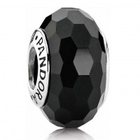 Pandora Beads Murano Glass Black Faceted Charm Jewelry Pandora Beads Murano Glass Black Faceted Charm Jewelry