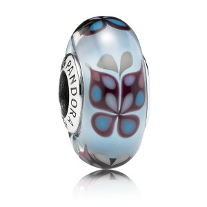 Pandora Beads Murano Glass Blue Butterfly Butterfly Charm Jewelry