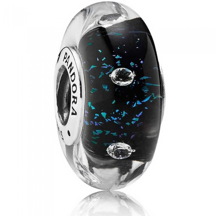 Pandora Beads Murano Glass Midnight Blue Fizzle Charm Jewelry