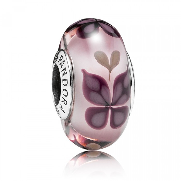 Pandora Beads Murano Glass Pink Butterfly Butterfly Charm Jewelry