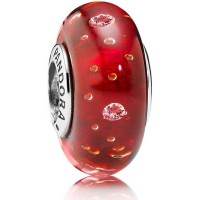 Pandora Beads Murano Glass Red Fizzle Charm Jewelry Pandora Beads Murano Glass Red Fizzle Charm Jewelry