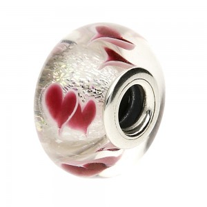 Pandora Beads Murano Glass Wild Hearts Love Charm Jewelry