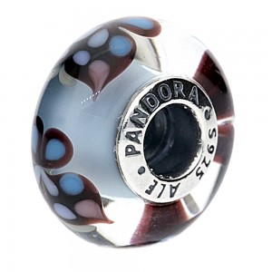 Pandora Charm Blue Butterfly Butterfly Murano Glass Jewelry