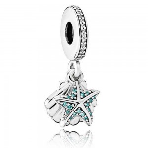 Pandora Charm Tropical Starfish And Seashell Dropper Summer Jewelry