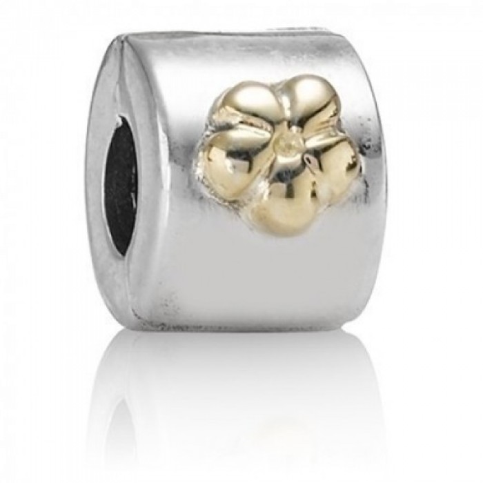 Pandora Clips Flower Gold Jewelry