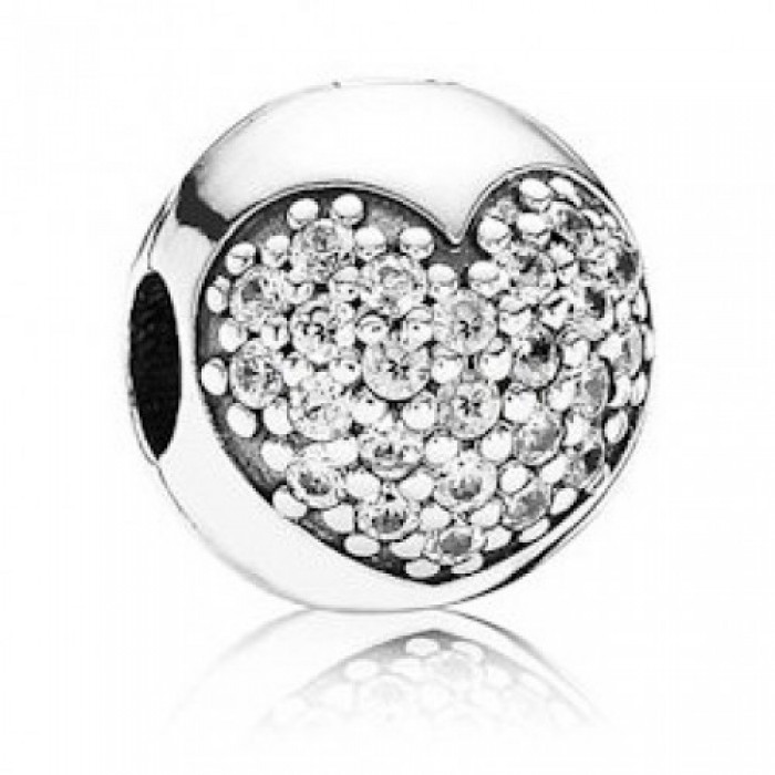 Pandora Clips Heart Love Silver Jewelry