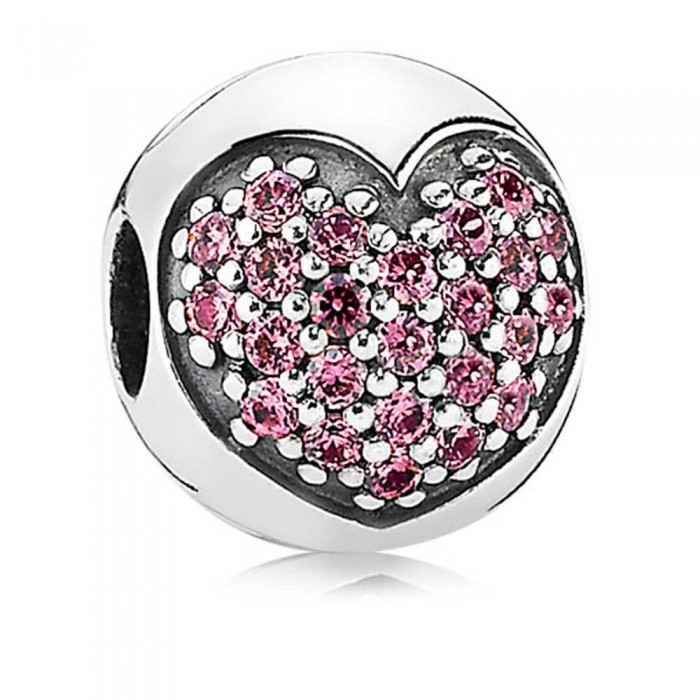 Pandora Clips Pink Heart Love Jewelry