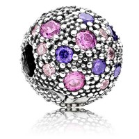 Pandora Clips Silver Fancy Purple Cosmic Stars Jewelry Pandora Clips Silver Fancy Purple Cosmic Stars Jewelry
