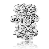 Pandora Spacers Dazzling Daisies Floral CZ Sterling Silver Jewelry Pandora Spacers Dazzling Daisies Floral CZ Sterling Silver Jewelry
