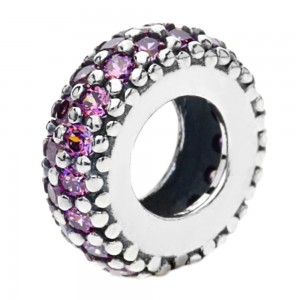 Pandora Spacers Fancy Purple Silver Jewelry