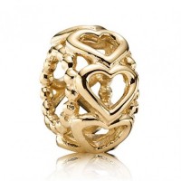 Pandora Spacers Hearts Love Gold Jewelry Pandora Spacers Hearts Love Gold Jewelry
