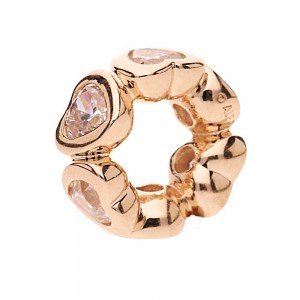 Pandora Spacers Hearts Love Rose Gold Jewelry