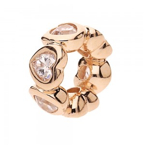 Pandora Spacers Hearts Love Rose Gold Jewelry