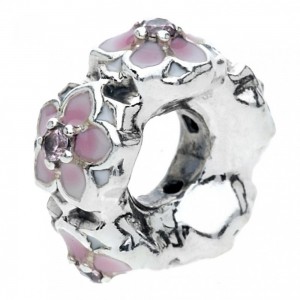 Pandora Spacers Magnolia Bloom Floral CZ Jewelry