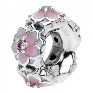 Pandora Spacers Magnolia Bloom Floral CZ Jewelry