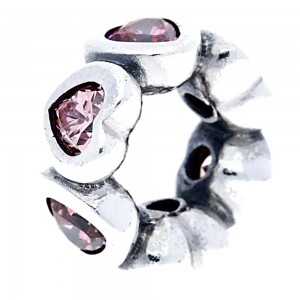 Pandora Spacers Pink Heart Love Jewelry