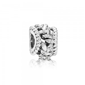 Pandora Charm Dazzling Grain Swirls Clear CZ Jewelry