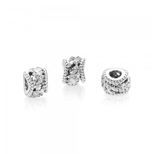 Pandora Charm Dazzling Grain Swirls Clear CZ Jewelry