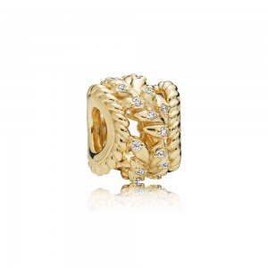 Pandora Charm Dazzling Grain Swirls Shine Clear CZ Jewelry