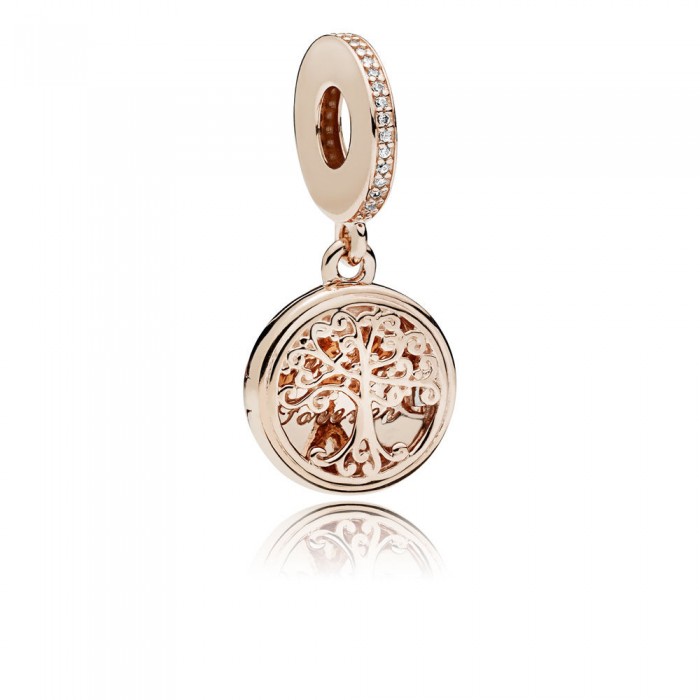 Pandora Charm Family Roots Dangle Rose Clear CZ Jewelry