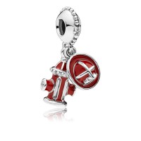 Pandora Charm Firefighter Essentials Dangle Clear CZ Mixed Enamel Jewelry Pandora Charm Firefighter Essentials Dangle Clear CZ Mixed Enamel Jewelry