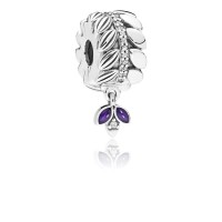 Pandora Charm Grains of Energy Clip Clear CZ Purple Enamel Jewelry Pandora Charm Grains of Energy Clip Clear CZ Purple Enamel Jewelry