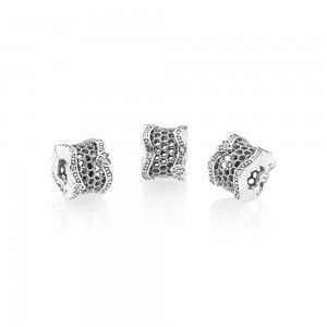 Pandora Charm Lace of Love Spacer Clear CZ Jewelry