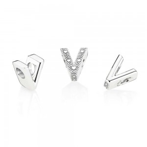 Pandora Charm Letter V Jewelry