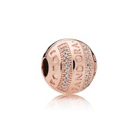 Pandora Charm Logo Hearts Clip Rose Clear CZ Jewelry Pandora Charm Logo Hearts Clip Rose Clear CZ Jewelry