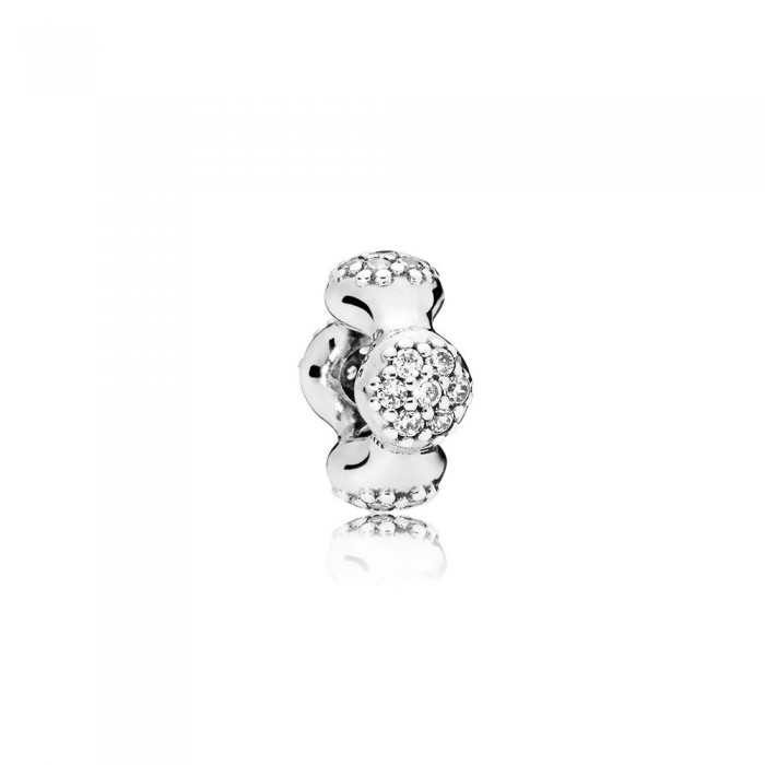 Pandora Charm Modern LovePods Spacer Clear CZ Jewelry