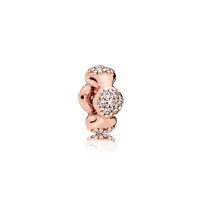 Pandora Charm Modern LovePods Spacer Rose Clear CZ Jewelry Pandora Charm Modern LovePods Spacer Rose Clear CZ Jewelry
