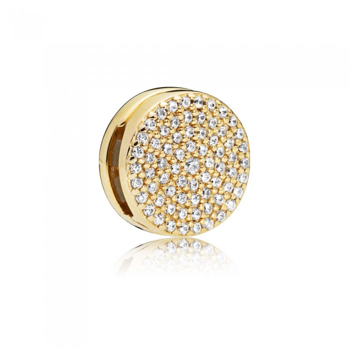 Pandora Charm Reflexions Dazzling Elegance Clip Shine Clear CZ Jewelry