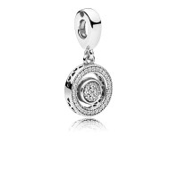 Pandora Charm Spinning Signature Dangle Clear CZ Jewelry Pandora Charm Spinning Signature Dangle Clear CZ Jewelry