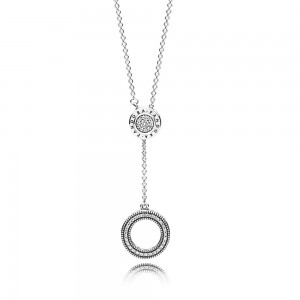 Pandora Necklace Signature Clear CZ Jewelry