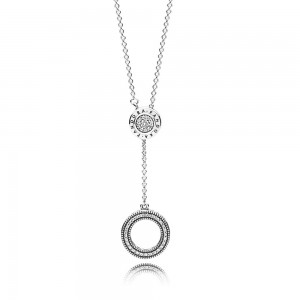 Pandora Necklace Signature Clear CZ Jewelry