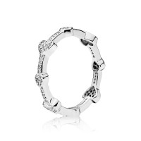Pandora Ring Allu Hearts Clear CZ Jewelry Pandora Ring Allu Hearts Clear CZ Jewelry