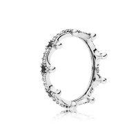 Pandora Ring Enchanted Crown Clear CZ Black Crystals Jewelry Pandora Ring Enchanted Crown Clear CZ Black Crystals Jewelry