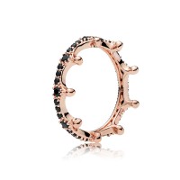 Pandora Ring Enchanted Crown Rose Black Crystal Jewelry Pandora Ring Enchanted Crown Rose Black Crystal Jewelry