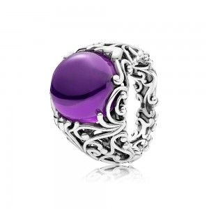 Pandora Ring Regal Dazzling Beauty Purple CZ Jewelry