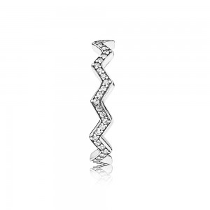 Pandora Ring Shimme Zigzag Clear CZ Jewelry