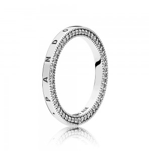 Pandora Ring Signature Hearts of Clear CZ Jewelry