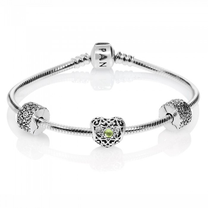 Pandora Bracelet August Birthstone Complete Jewelry