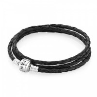 Pandora Bracelet Black Triple Leather Jewelry Pandora Bracelet Black Triple Leather Jewelry