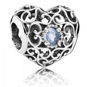 Pandora Bracelet Silver March Birthstone Birthstone Complete Jewelry