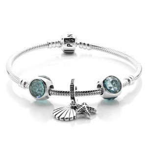 Pandora Bracelet Tropical Starfish Summer Complete Jewelry