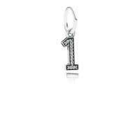 Pandora Charm Number 1 Dangle Clear CZ Jewelry Pandora Charm Number 1 Dangle Clear CZ Jewelry