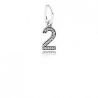 Pandora Charm Number 2 Dangle Clear CZ Jewelry Pandora Charm Number 2 Dangle Clear CZ Jewelry