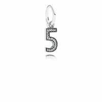 Pandora Charm Number 5 Dangle Clear CZ Jewelry Pandora Charm Number 5 Dangle Clear CZ Jewelry